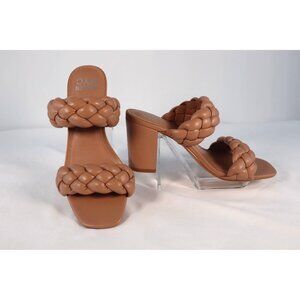 Madden NYC Braided Strap Tan Block Heel Sandals Comfortable & Stylish Size‎ 8